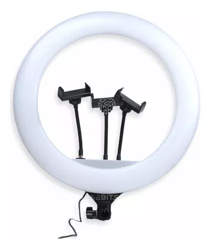 Aro De Luz De 45cm Con 3 Soportes para Celular + Trípode